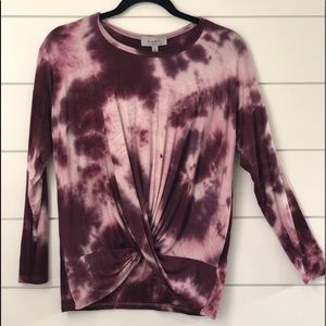 Free Shipping!!! NEW Tie Dye Top with Twist Knot